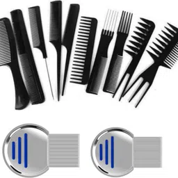 ghorela 2 Lice Remover Combs & 10 Hair Brush Set – Combo Pack of 12-picture-23