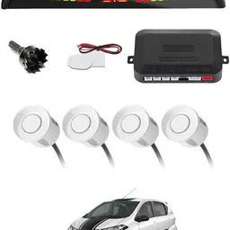 ayw Universal 4 White Reverse Parking Sensor With LED Display For Cars-216 4White Parking Sensor With LED Display Increased Safety For Car-216 Parking Sensor image 1