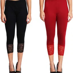 kronmenien Women Black, Dark Blue Capri-picture-10