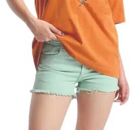 houseofcommon Women Printed Round Neck Cotton Blend Orange T-Shirt image 2