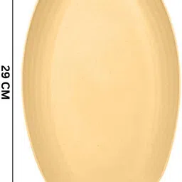 sugaalsu Lightweight Wheat Straw Dinner Oval Food Tray, Lunch Plate Reusable Eco-Friend Tray image 2