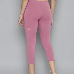 hrx by hrithik roshan Printed Women Pink Tights image 2