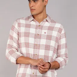 wrogn Men Slim Fit Checkered Casual Shirt-picture-28