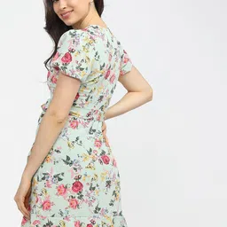 tokyo talkies Women Skater Multicolor Knee Length Dress image 3