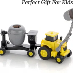 chanak Plastic Construction Vehicles Set Concrete Mixer Truck for Kids' Play & Learning image 4