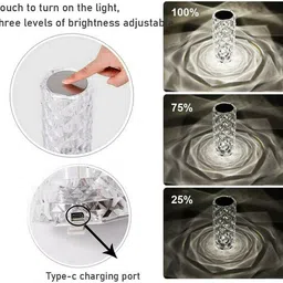 QueryZen Acrylic 3D Night Light Remote Control Crystal Lamp 16 Color Dimmable LED Lamp Table Lamp image 5