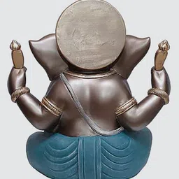 royaloak Big Ganesha Polyresin Gray & Teal Water Resistant image 4