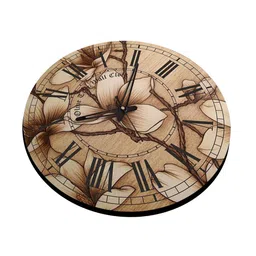 olive tree Flowers 15 Inches Classic Wooden Clock image 4