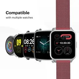 Noise Metallic Link Stainless Steel Magnetic Strap for Noise ColorFit & NoiseFit (22mm) (Durability & Comfort, Rosy Brown) image 5