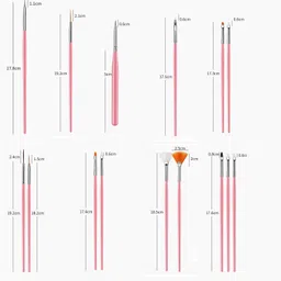 vnz NAIL ART KIT WITH 24 GLITTER BOTTLE,2 TAPES,15 BRUSH,5 DOT PEN,2 GLUE,100 NAILS image 2