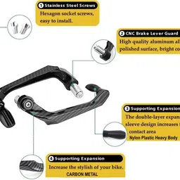 asryd Bike Protector Carbon Metal Handlebar Protection Handlebar Hand Guard image 5