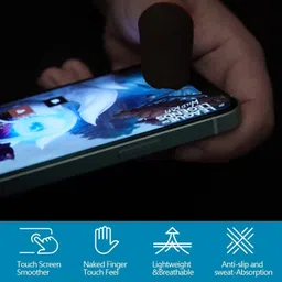 Winsumm 3 Pcs Mobile Gaming Finger Sleeves with Storage Pouch Gaming Accessory Kit image 5