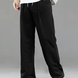 dockstreet Men Solid Black Track Pants-picture-34