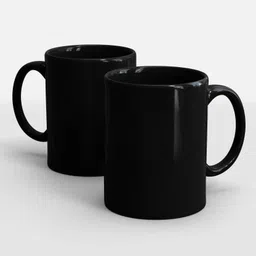 sublikraft Glossy Full Black Ceramic Coffee Mug-picture-20