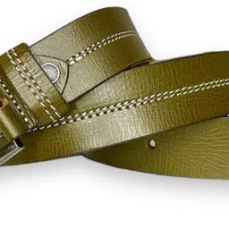 toroland Men Casual Green Genuine Leather Belt image 3