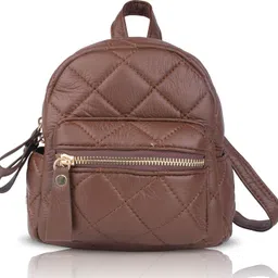 angeline Small 2 L Backpack mini Brown Travel Back Pack for Women perfect for Airport look-picture-18