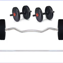 starx 50 kg PVC 50KG with 3Ft, 5Ft Rod and Accessories Equipment for Home Gym Combo image 2