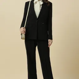 allen solly Women Solid Single Breasted Formal Blazer image 2