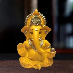 yuvika creatives Ganesh Ji Murti for Car Dashboard and Home Decor | Mango Terracotta Finish Decorative Showpiece - 9 cm-picture-15
