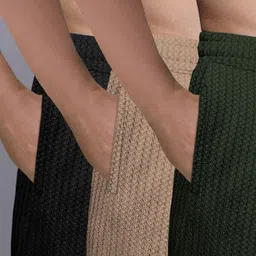 tripr Pack of 3 Self Design Men Green, Beige, Black Regular Shorts image 4