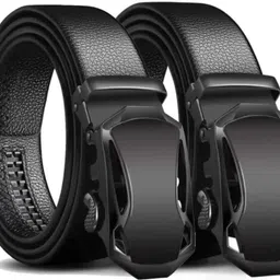 luxury leather Men Casual, Formal, Evening, Party Black Texas Leatherite Belt-picture-15