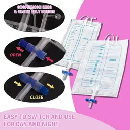 kumijashi Women – Reusable Silicone Female Urinal with 2 Bags (1000ml Day + 2000ml Night) Urine Bag image 4