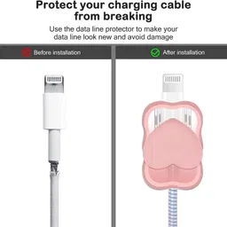 CASENED Case Cover for Apple 20W iPhone USB-C Power Adapter Charger | Heart Shape with Cable Protector image 2