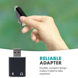 VOOCME USB Audio Adapter USB to 3.5mm Jack Audio Adapter External USB Stereo Sound Card 3.5mm Headset and Microphone Jack for Windows Card Reader image 3