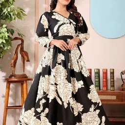 nautiful Women Fit and Flare White Maxi/Full Length Dress image 5