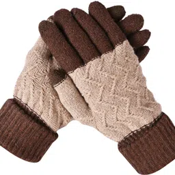 loom legacy Embroidered, Self Design, Printed Winter Men Gloves-picture-21