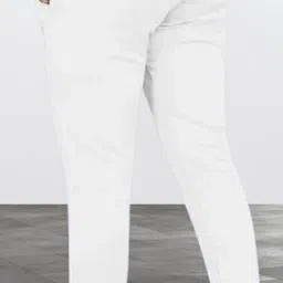 metronaut Regular Fit Men White Polyester Trousers image 3