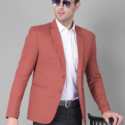 canary london Men Solid Single Breasted Casual Blazer image 5