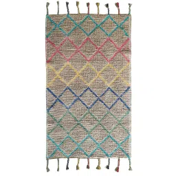 the home talk Geometric Pattern Jute 3 X 5 Feet Flat Weave Runner image 2