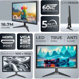 NextGen Desktop Full PC Set with 22" Foxin LED Monitor High Performance turbo Speed Core i3 (8 GB DDR3/500 GB/Windows 11 Home/0/22 Inch Screen/Including Keyboard Mouse, Mouse pad , VGA cable , HDMI cabel ,) with MS Office image 3