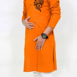 rainbow cloths Men Printed Pure Cotton Straight Kurta-picture-37