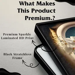 saf Golden Coin Waterfall Painting | Luxury Prosperity & Vastu for Home & Office Digital Reprint 14 inch x 11 inch Painting image 3