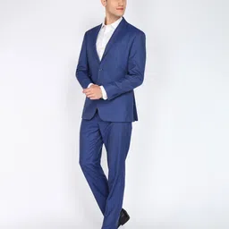 peter england Men 2 PC Suit Textured Suit image 3