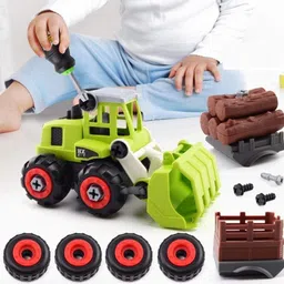 jmv 3 In 1 DIY Toy Vehicles Set Assembly Toy Farm Truck Construction Set,Play Set image 2