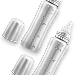 Feeding Spoon Milk Feeding, Water Feeding 240 ml Easy to Hold for Kids Babies- Food Grade Plastic, Silicone-image-1