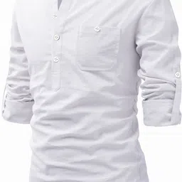 apektra Men Solid Pure Cotton A-line Kurta-picture-22