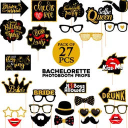 zyozi 27 Pcs Bachelor Photo Booth Props Bachelor Photo Booth Props/Bride to be Props Photo Booth Board image 2