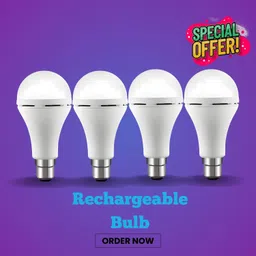 guggu Rechargeable Emergency Bulb 12W Inverter Rechargebale Emergency Bulb_Pack_4 A162 3 hrs Bulb Emergency Light-picture-14
