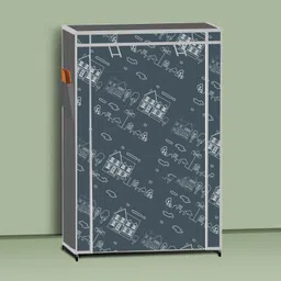 trilllium Bedroom – 5 Shelf Foldable Almirah, Portable Clothes Storage Rack for Home PP Collapsible Wardrobe image 4