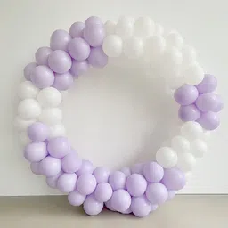 soi Solid Pastel Birthday Decoration Item Balloons -White ,Purple Balloon-picture-36