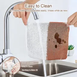 harsan Dish Wash Cleaning Cloth Double Layer Non-Scratch Dish Cloth for Wet/Dry Use Scrub Pad image 5