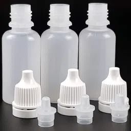 homeotrade 10 ML Plastic Squeezable Liquid Bottle Dropper with Cap (Pack of 50) 10 ml Bottle image 2