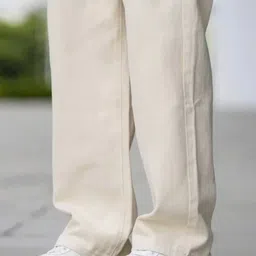 white leapard Men Loose Fit Mid Rise Beige Jeans-picture-14