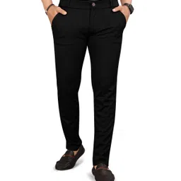 tenit Pack of 2 Men Slim Fit Black, Silver Lycra Blend Trousers image 4