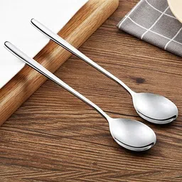 fanqew 2 SOUP Stainless Steel Soup Spoon Stainless Steel Soup Spoon, Serving Spoon Set-picture-20
