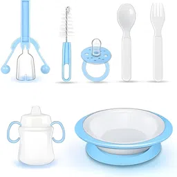 jinila 7 in 1 Baby Feeding Set Bpa Free Anti-Slip Base Complete Dinner & Tableware Kit- Plastic-picture-20